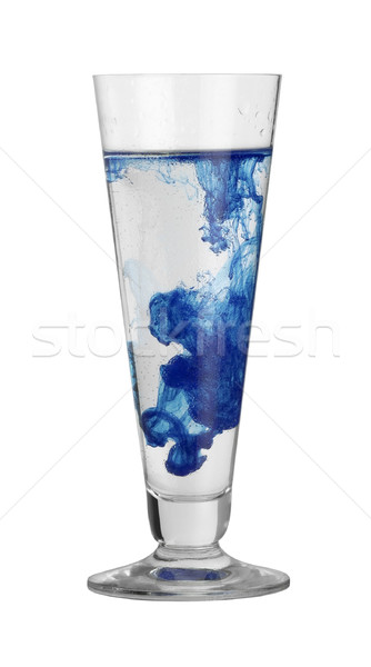 Partie bleu cocktail verre liquide Photo stock © prill