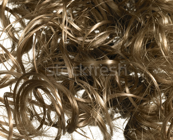 Karanlık sarışın kıvırcık saç detay ışık Stok fotoğraf © prill