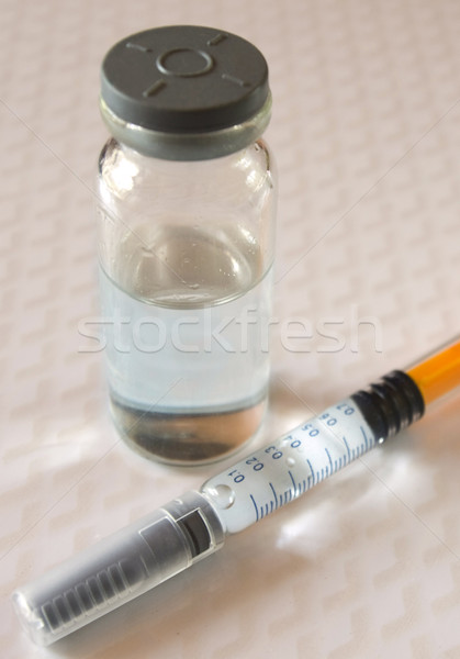 şırınga tıp enjeksiyon değer şişe ilaçlar Stok fotoğraf © Pruser
