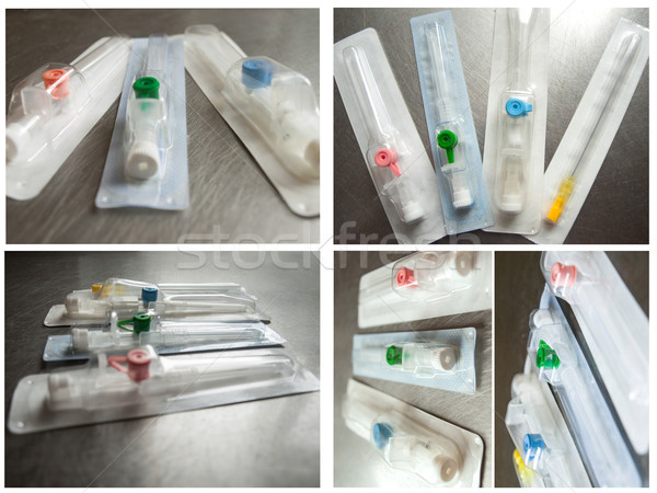 Catheter intravenous, collage Stock photo © Pruser