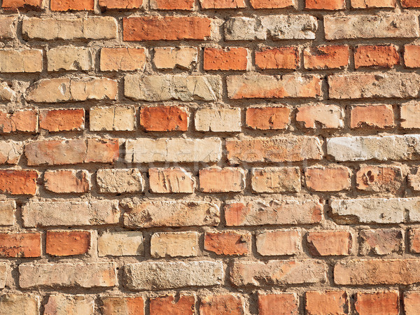 Stockfoto: Muur · bakstenen · baksteen · jaren · huis · achtergrond