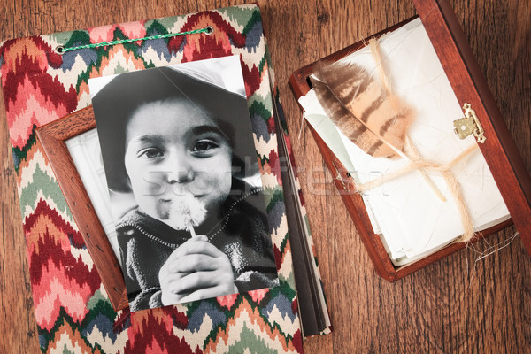Take me back. Memories hidden in letters and photos Stock photo © przemekklos