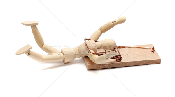 mousetrap captured wooden doll Stock photo © pterwort