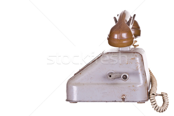old phone with crank Stock photo © pterwort