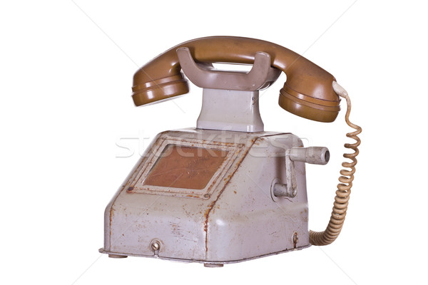 old phone with crank Stock photo © pterwort