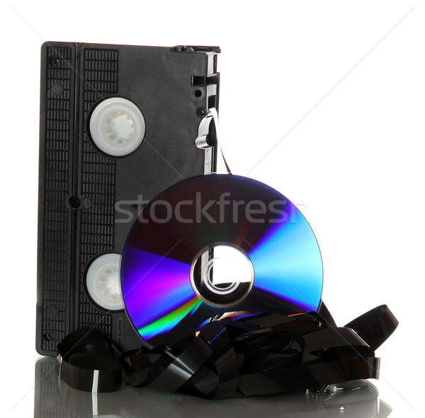 damaged videotape with dvd Stock photo © pterwort
