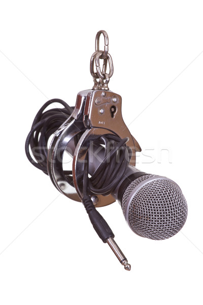 microphone captured with handcuffs Stock photo © pterwort