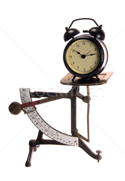 black alarm bell on old letter scales Stock photo © pterwort