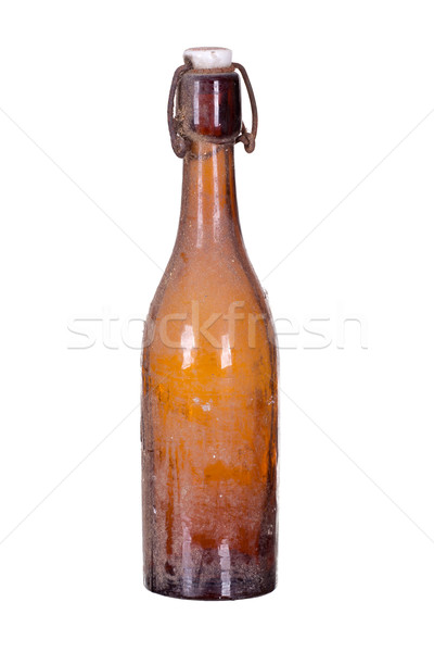 Alten staubigen Flasche Design Hintergrund Champagner Stock foto © pterwort