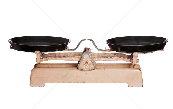 Jahrgang Maßstab antiken Gleichgewicht Gewicht Skalen Stock foto © pterwort