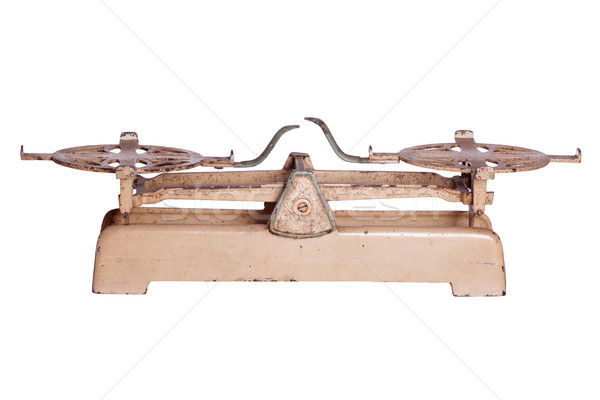 Oude vintage schaal antieke evenwicht gewicht Stockfoto © pterwort