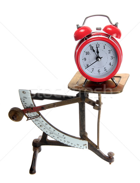 red alarm bell on old letter scales Stock photo © pterwort