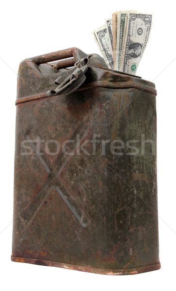 jerrycan with dollar notes Stock photo © pterwort