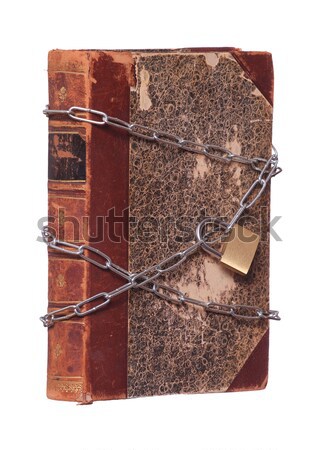 Oud boek beschermd zwarte touw boek abstract Stockfoto © pterwort