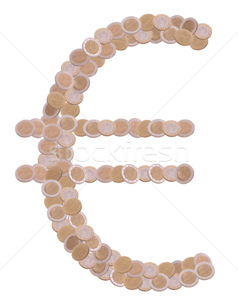 euro symbol made of coins Stock photo © pterwort