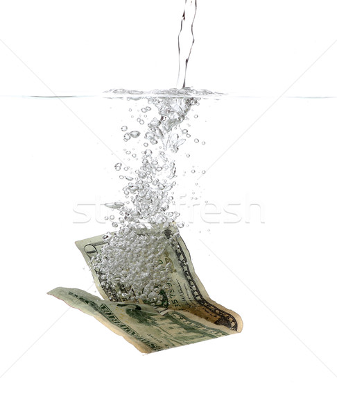 Dollar bankbiljet water bubbels geld golf Stockfoto © pterwort