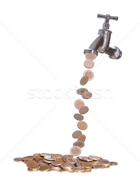 faucet were european currency drops out Stock photo © pterwort