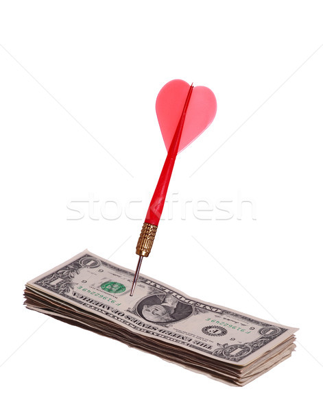 Dolar notiţe săgeată afaceri hârtie semna Imagine de stoc © pterwort