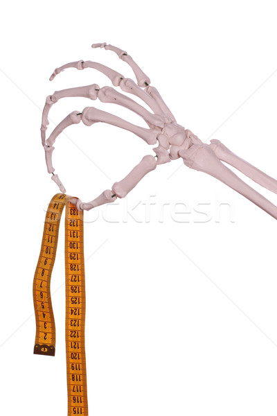 skeleton hand with measure tape Stock photo © pterwort