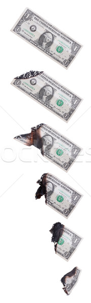 Ardere dolari alb bani finanţa numerar Imagine de stoc © pterwort