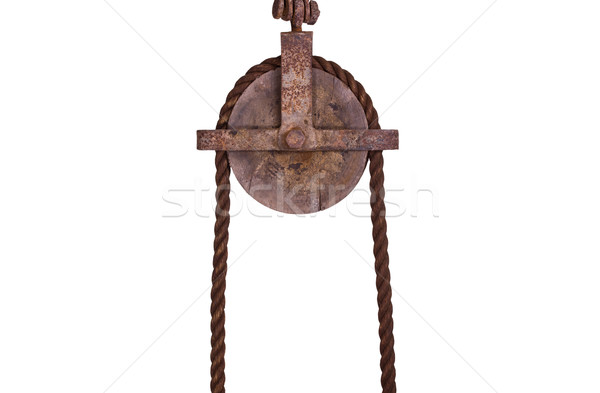 old wooden hoist Stock photo © pterwort