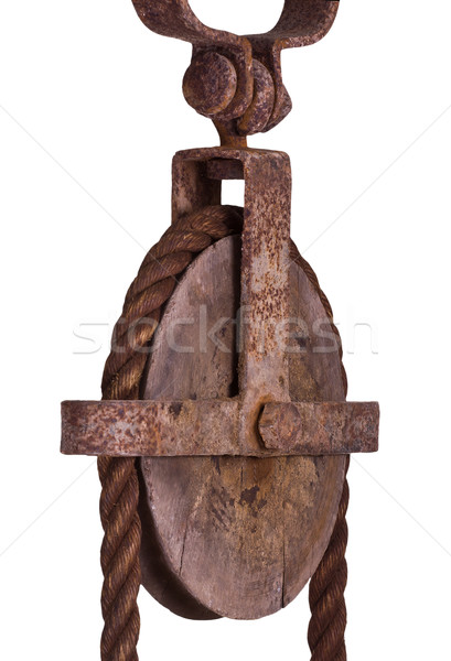 old wooden hoist Stock photo © pterwort