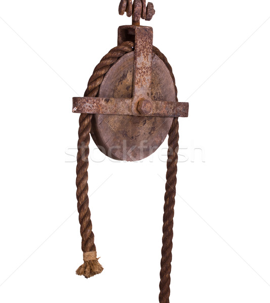 old wooden hoist Stock photo © pterwort