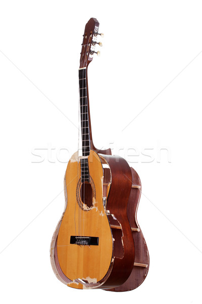 Guitare musique concert blanche objet scratch [[stock_photo]] © pterwort
