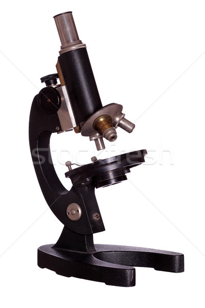 very old black microscope Stock photo © pterwort
