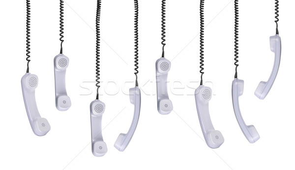 Dienst oude lichtblauw kabel witte kantoor Stockfoto © pterwort