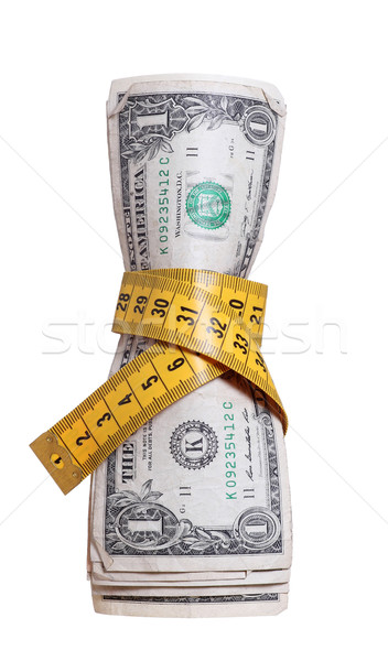 Dólares fita métrica negócio dinheiro compras fita Foto stock © pterwort