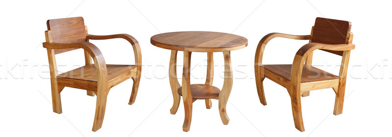 Set of Wooden Chairs Stock photo © punsayaporn