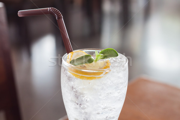 Glass of iced honey lemon soda  Stock photo © punsayaporn