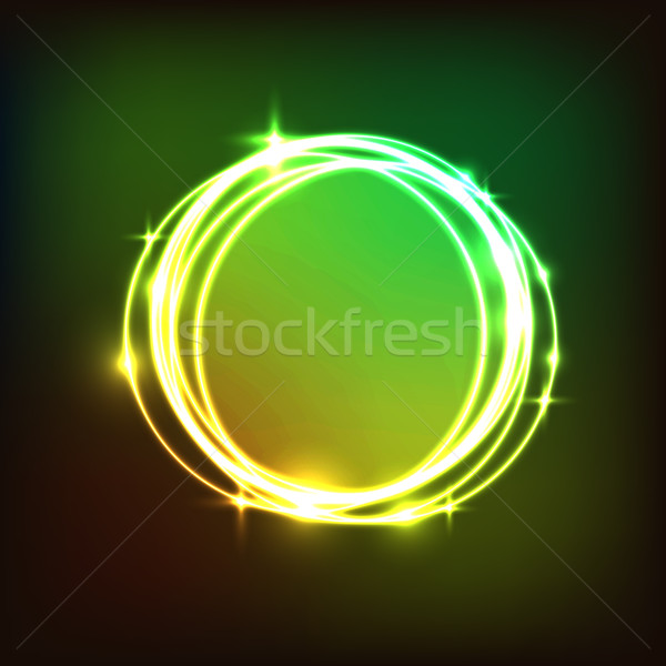 Streszczenie kolorowy circles neon czas wektora Zdjęcia stock © punsayaporn
