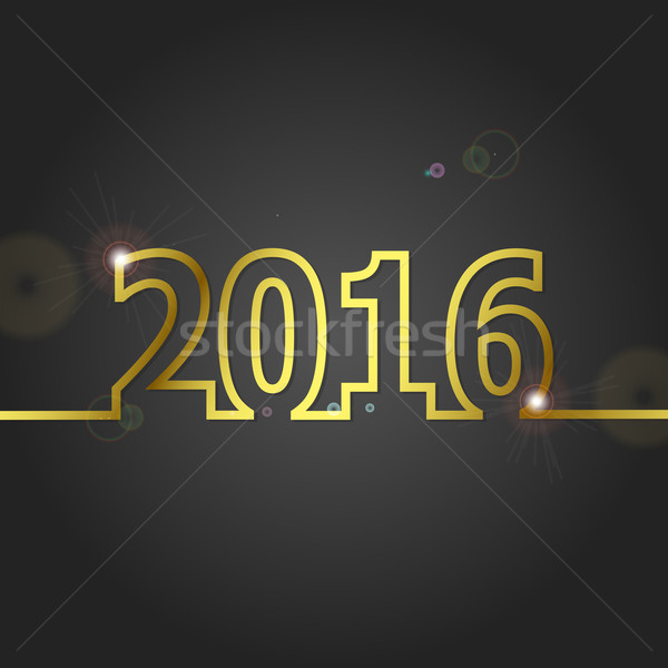 2016 Happy New Year on grey background Stock photo © punsayaporn