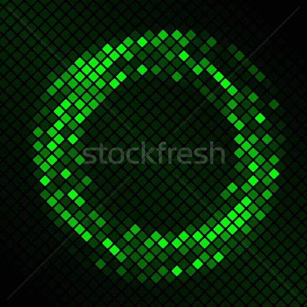 Mosaico verde plasma círculo efeito abstrato Foto stock © punsayaporn