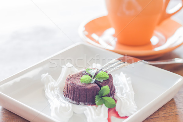商業照片: 巧克力 · 岩漿 · 橙 · 一杯咖啡 · 股票 · 照片