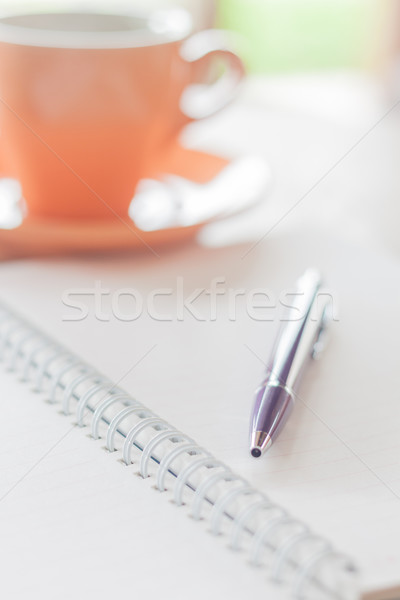 Stock photo: Prepare writing in coffee shop