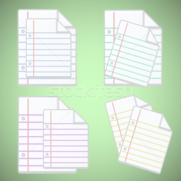 Note paper sheet with colorful lines Stock photo © punsayaporn