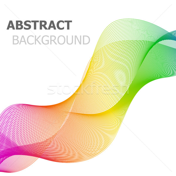 Colorful line wave abstract background Stock photo © punsayaporn