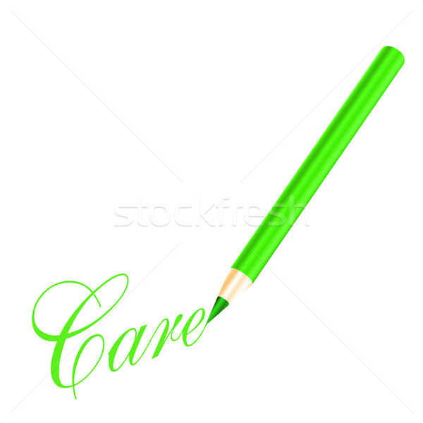 Green pencil and care letter Stock photo © punsayaporn