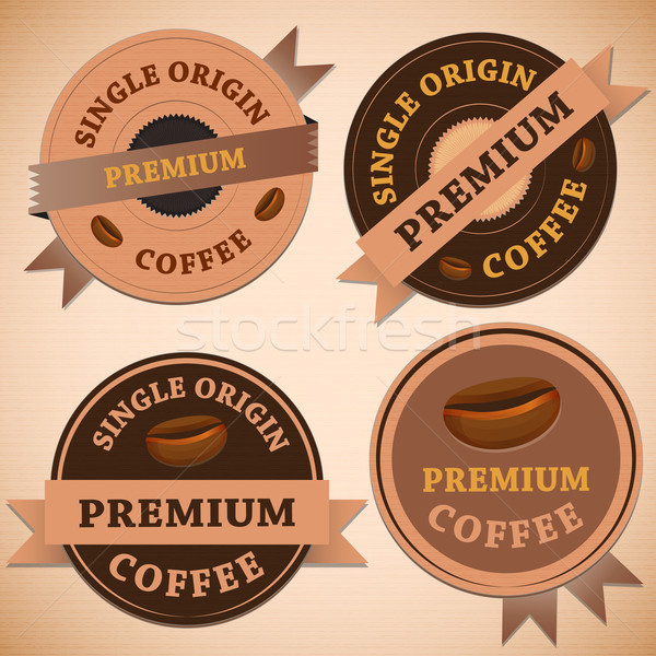 Set of vintage retro coffee badges Stock photo © punsayaporn