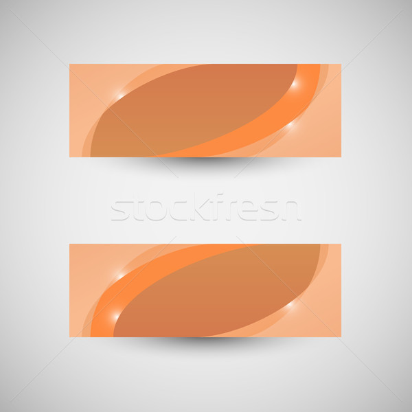 Abstract business banner orange wave background Stock photo © punsayaporn