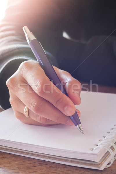 Femme main stylo écrit portable vintage [[stock_photo]] © punsayaporn