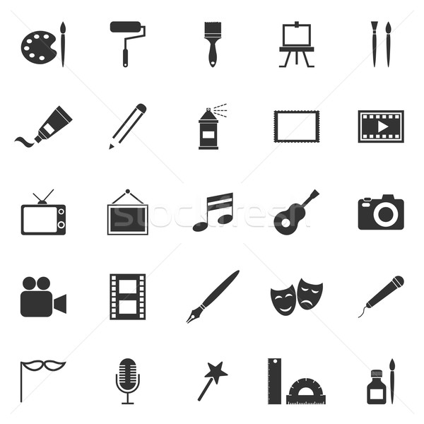 Art icons on white background Stock photo © punsayaporn