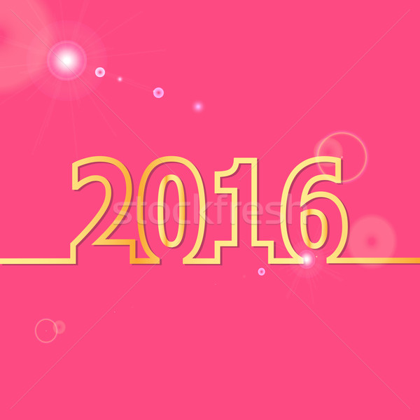 2016 明けましておめでとうございます ピンク 在庫 ベクトル パーティ ストックフォト © punsayaporn