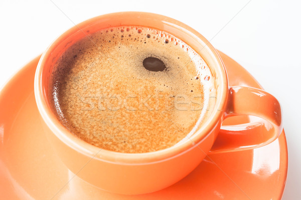 Heißen Double Espresso Tasse isoliert weiß Stock foto © punsayaporn