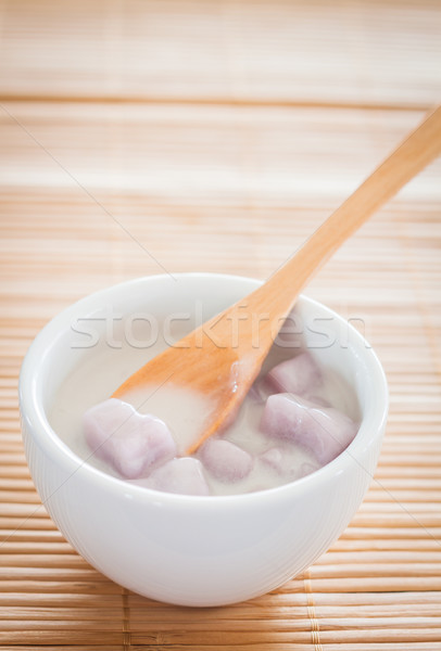 Bua Loi , Thai dessert with taro flour and coconut milk Stock photo © punsayaporn
