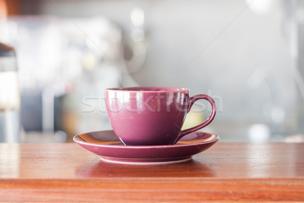 Viola tazza di caffè coffee shop stock foto sfondo Foto d'archivio © punsayaporn