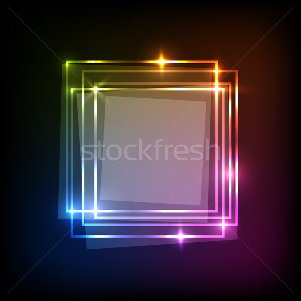 Abstract neon colorat patrate steag stoc Imagine de stoc © punsayaporn